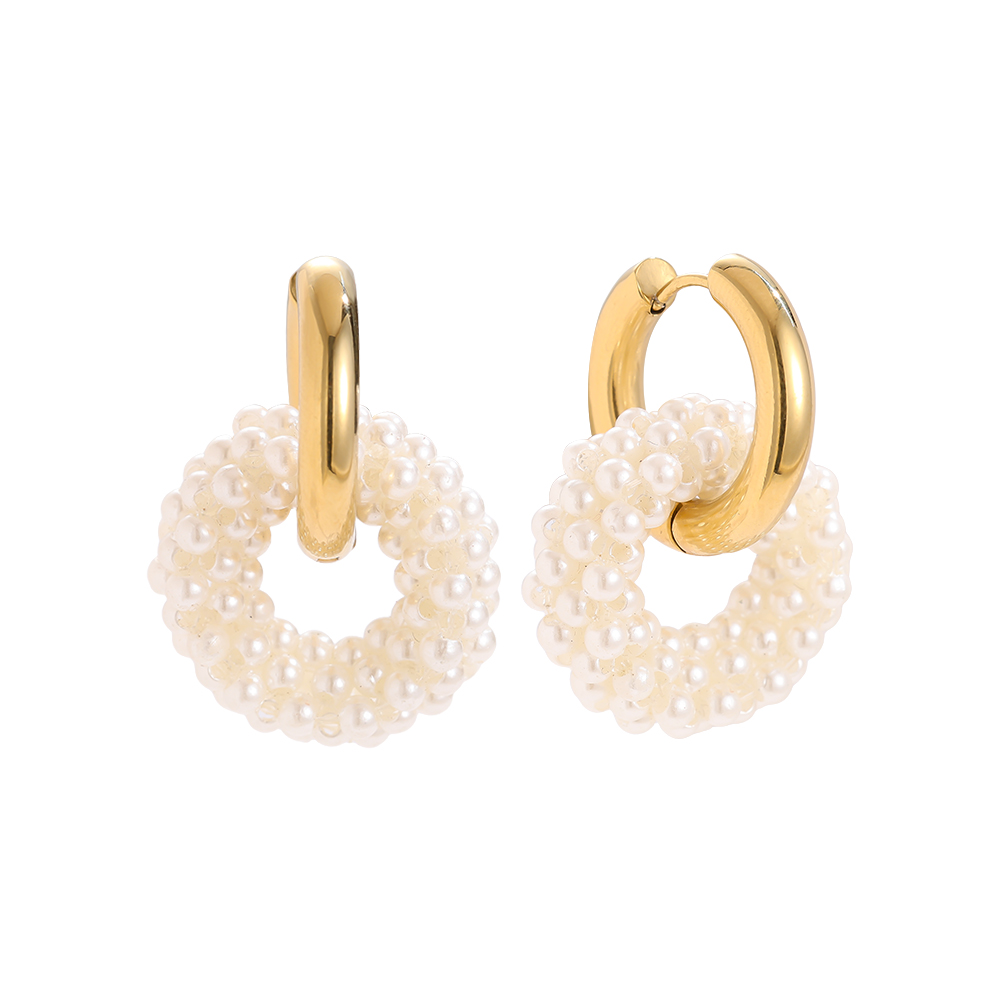 25*65mm bead loops stainless steel earrings