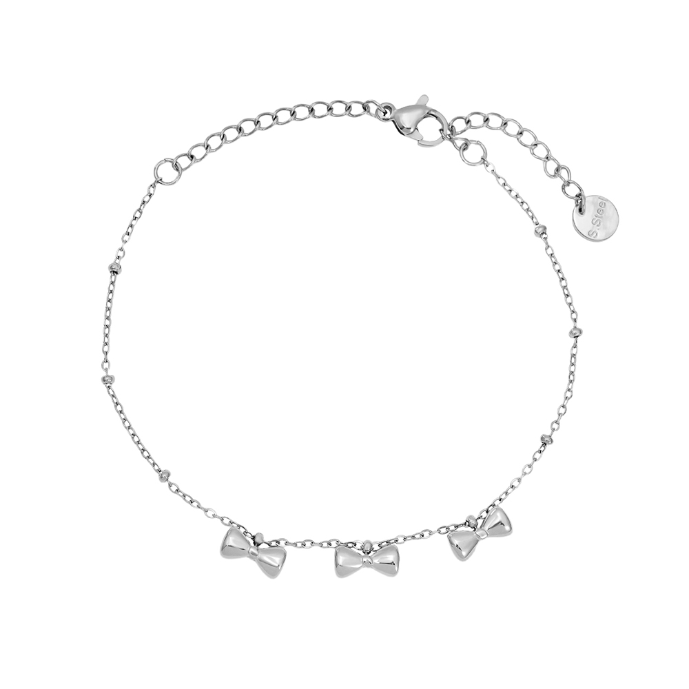 17cm Nice Bowtie stainless steel bracelet   