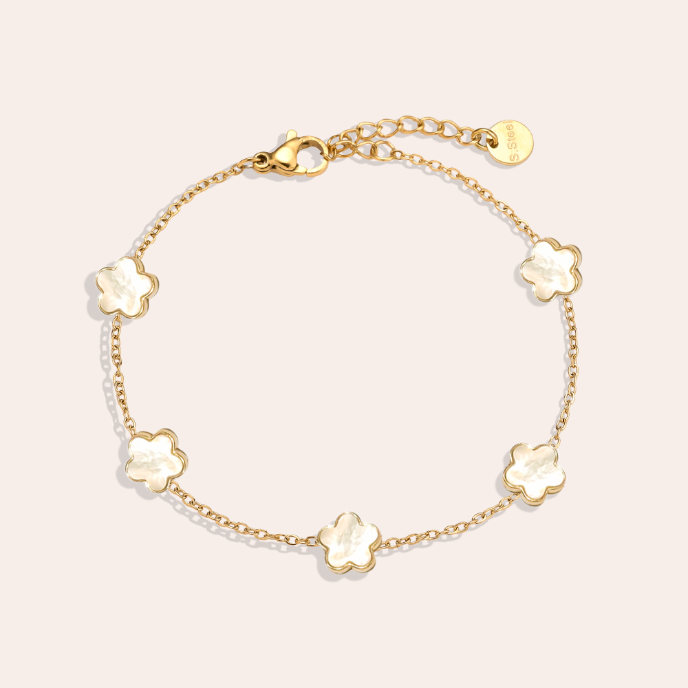 17cm Shell Flowers stainless steel bracelet     