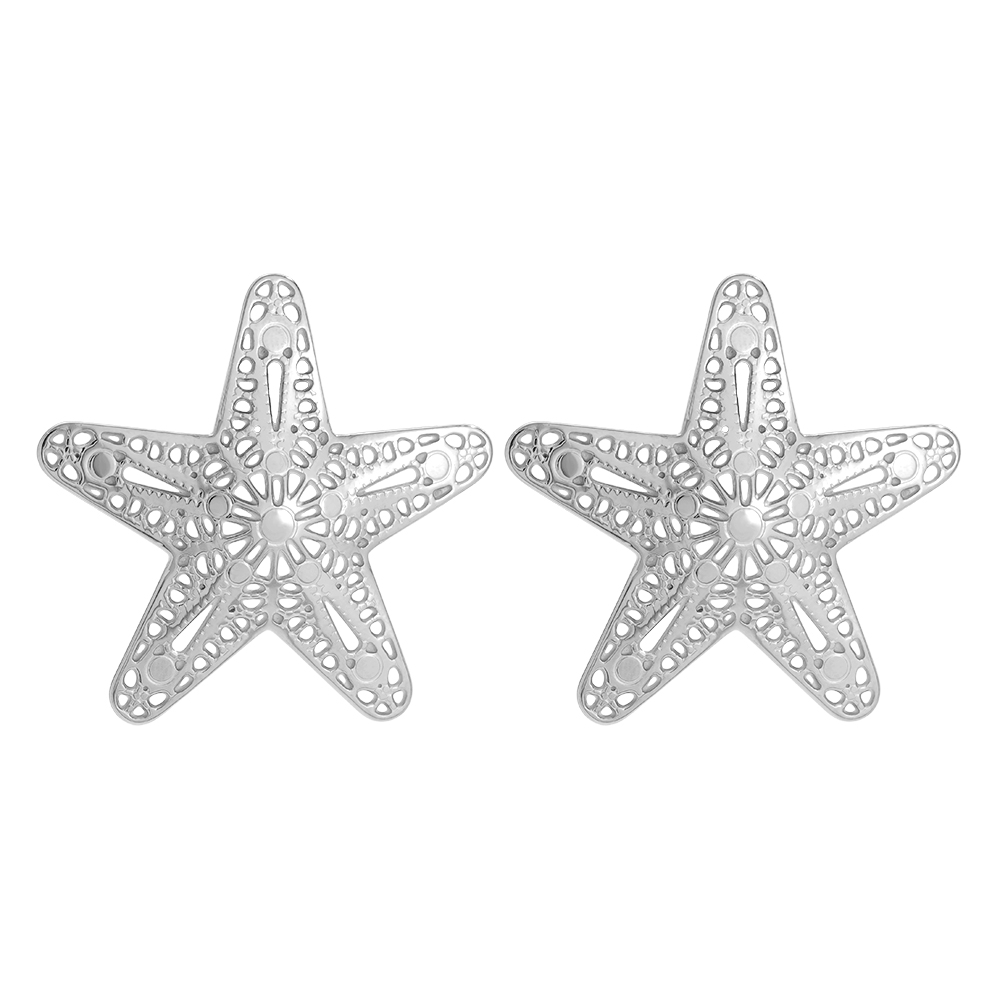 45mm Nice Sea Star stainless steel earrings  