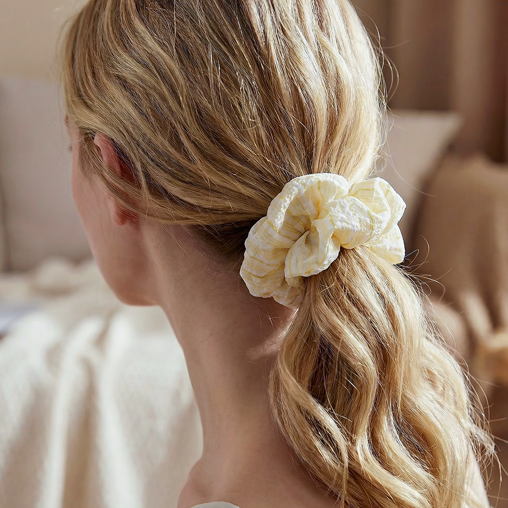 Pastel stripe scrunchie