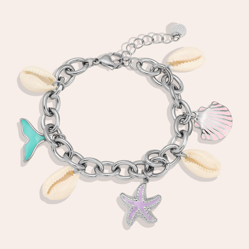 16cm Colourful Ocean stainless steel bracelet