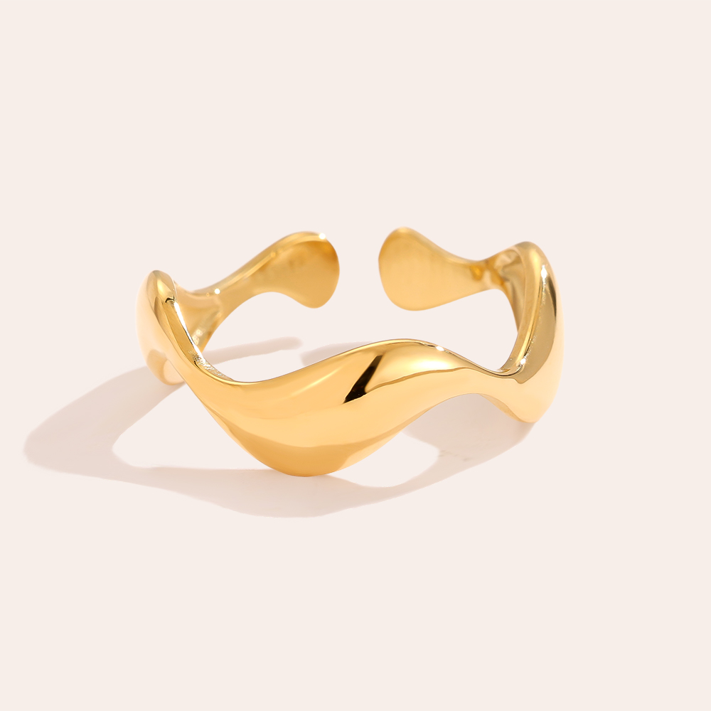 Many Waves stainless steel ring    