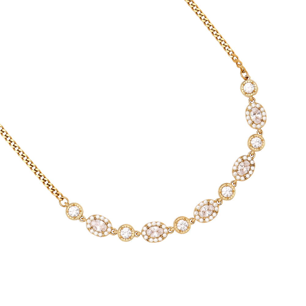 40cm Perfect Diamonds In Chain stainless steel necklace 