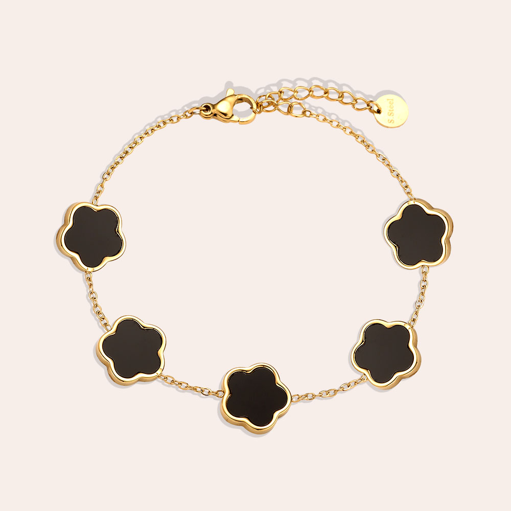 17cm Shell Flowers stainless steel bracelet     