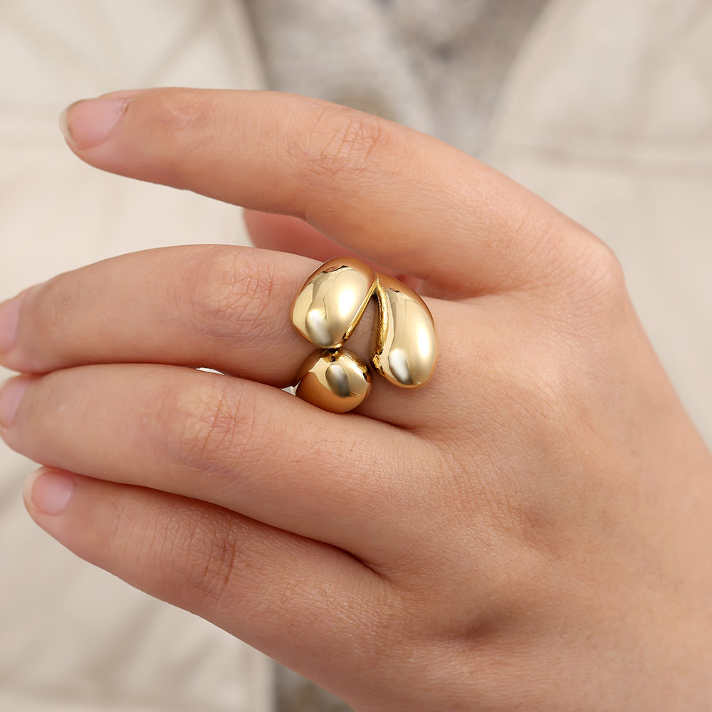 Three Drops stainless steel ring