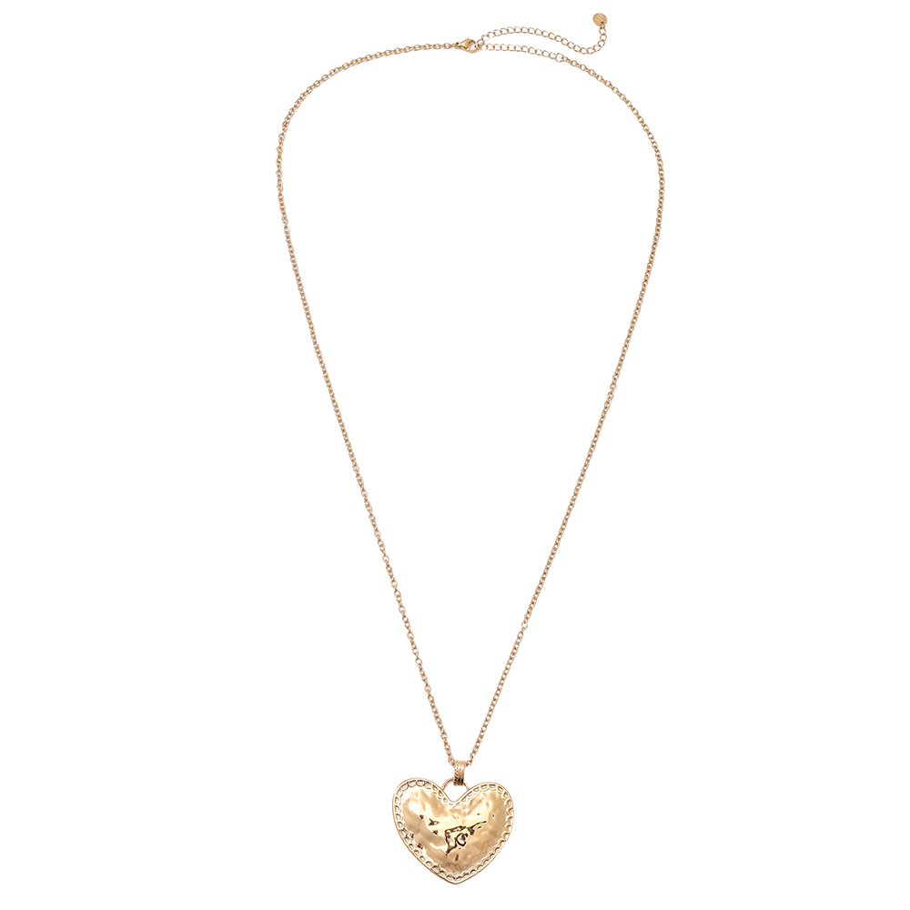 70cm large stainless steel heart necklace