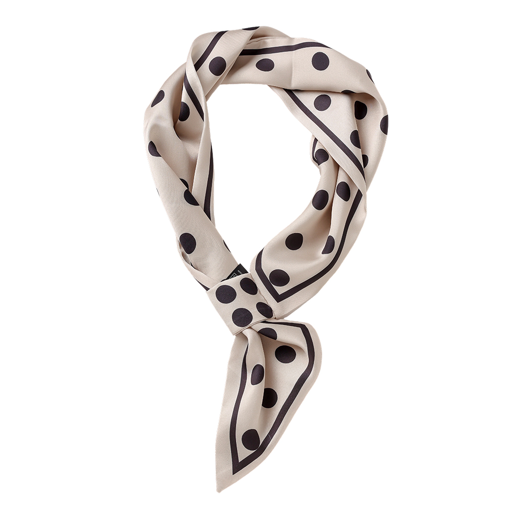 76cm black polka dot scarf 