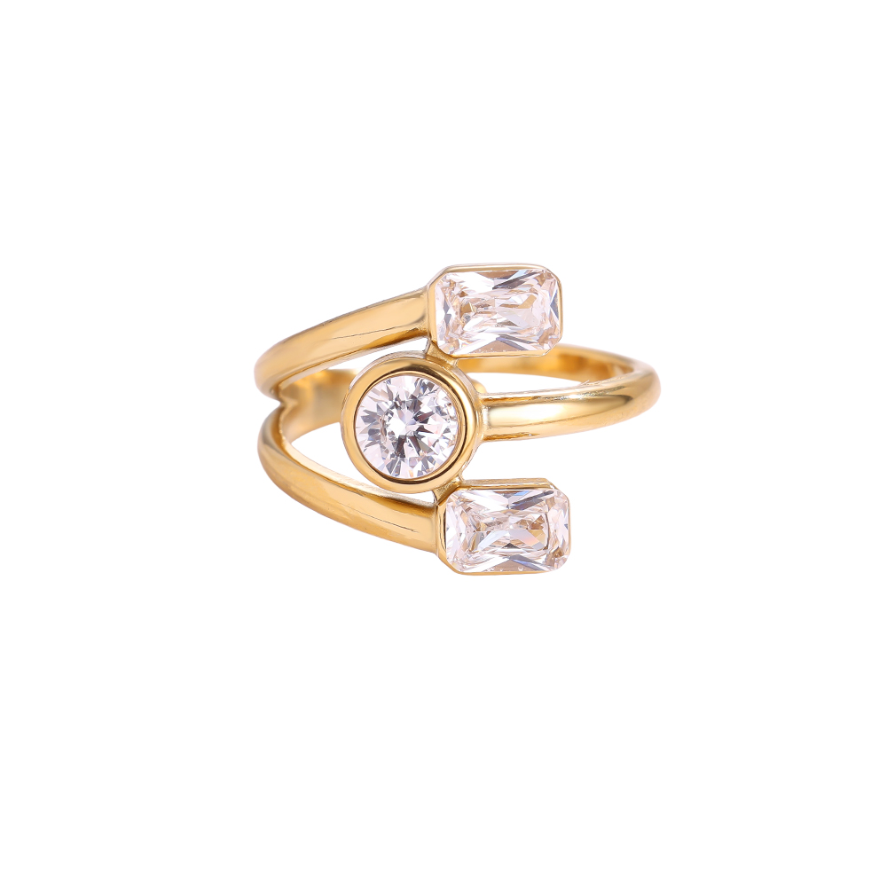 Some Diamonds stainless steel ring   