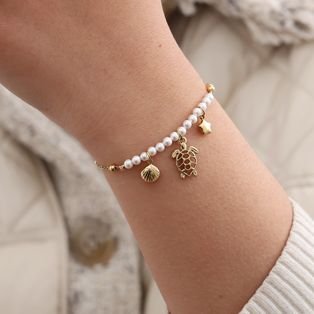 17cm Turtle Shell stainless steel bracelet