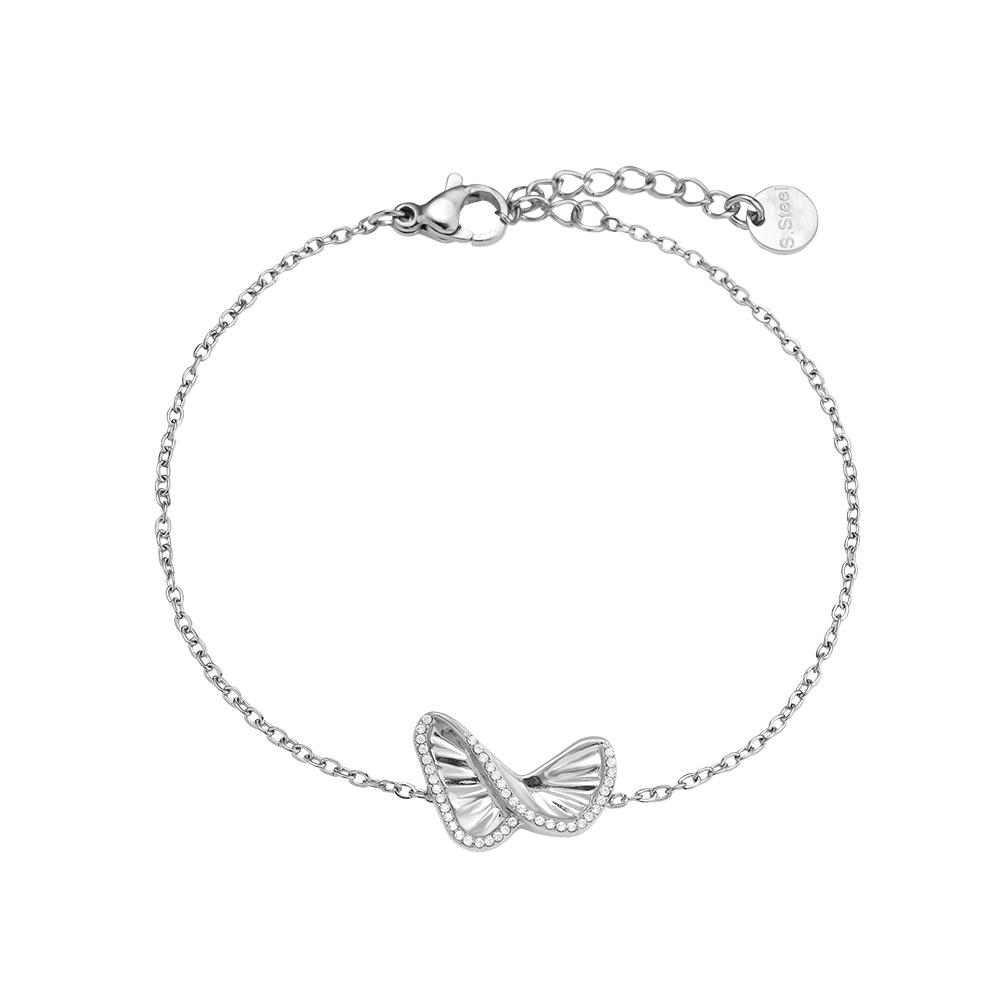 16cm Like Diamond Butterfly stainless steel bracelet   