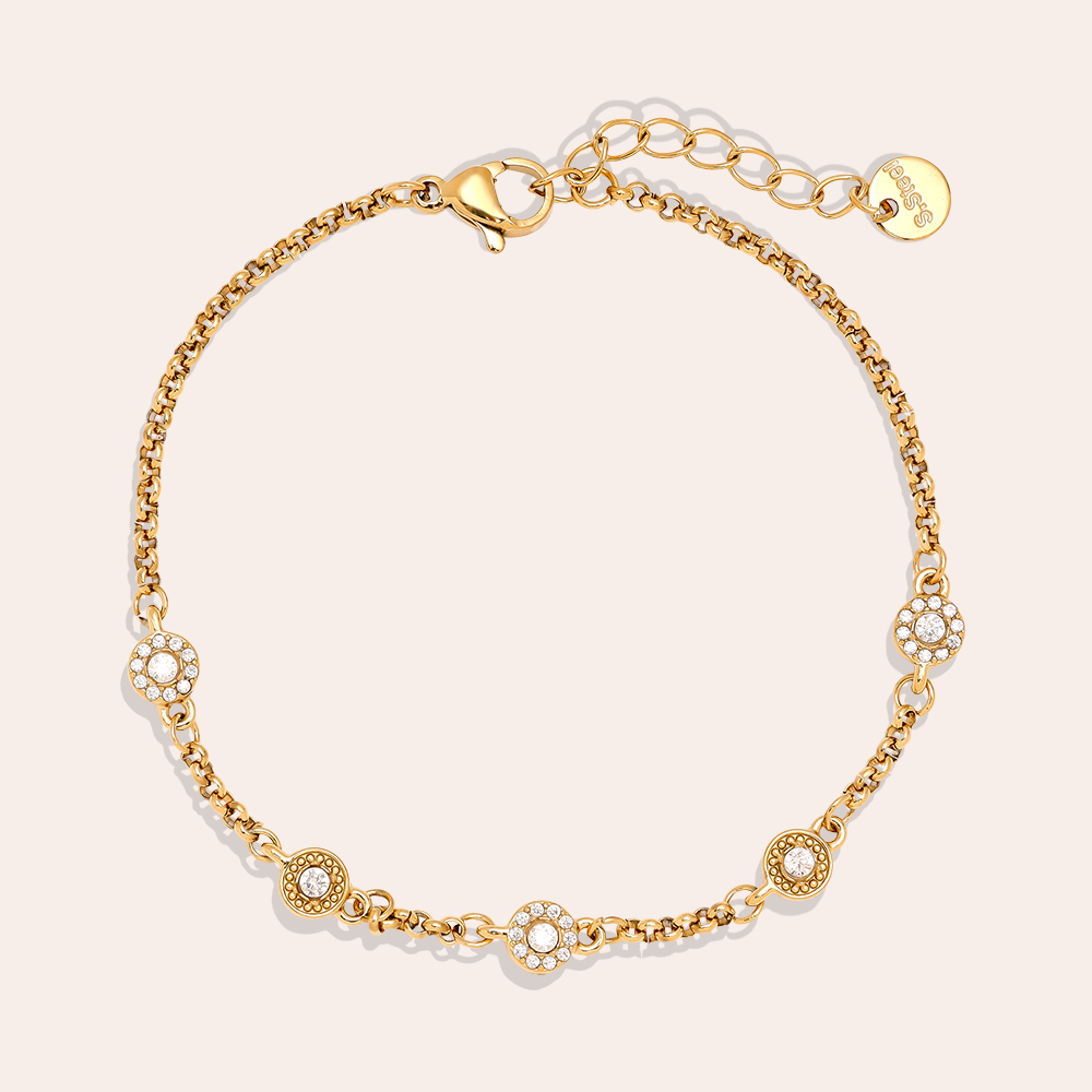 17cm Perfect Small Diamond Dots stainless steel bracelet         17cm Perfect Small Diamond Dots stainless steel bracelet