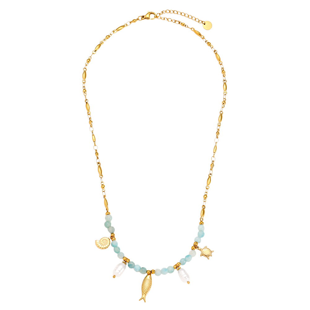 42cm Fish Turtle stainless steel necklace