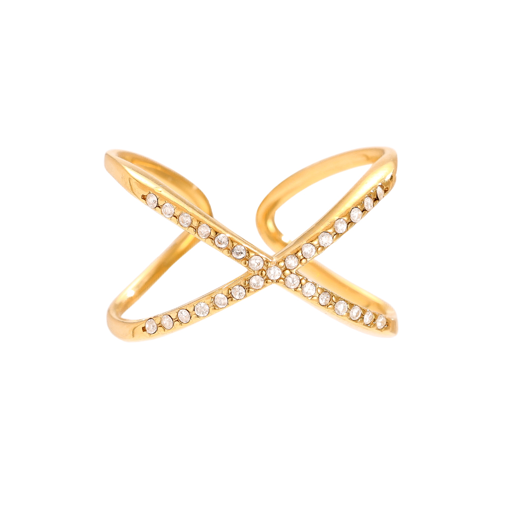 Great Diamond X stainless steel ring    