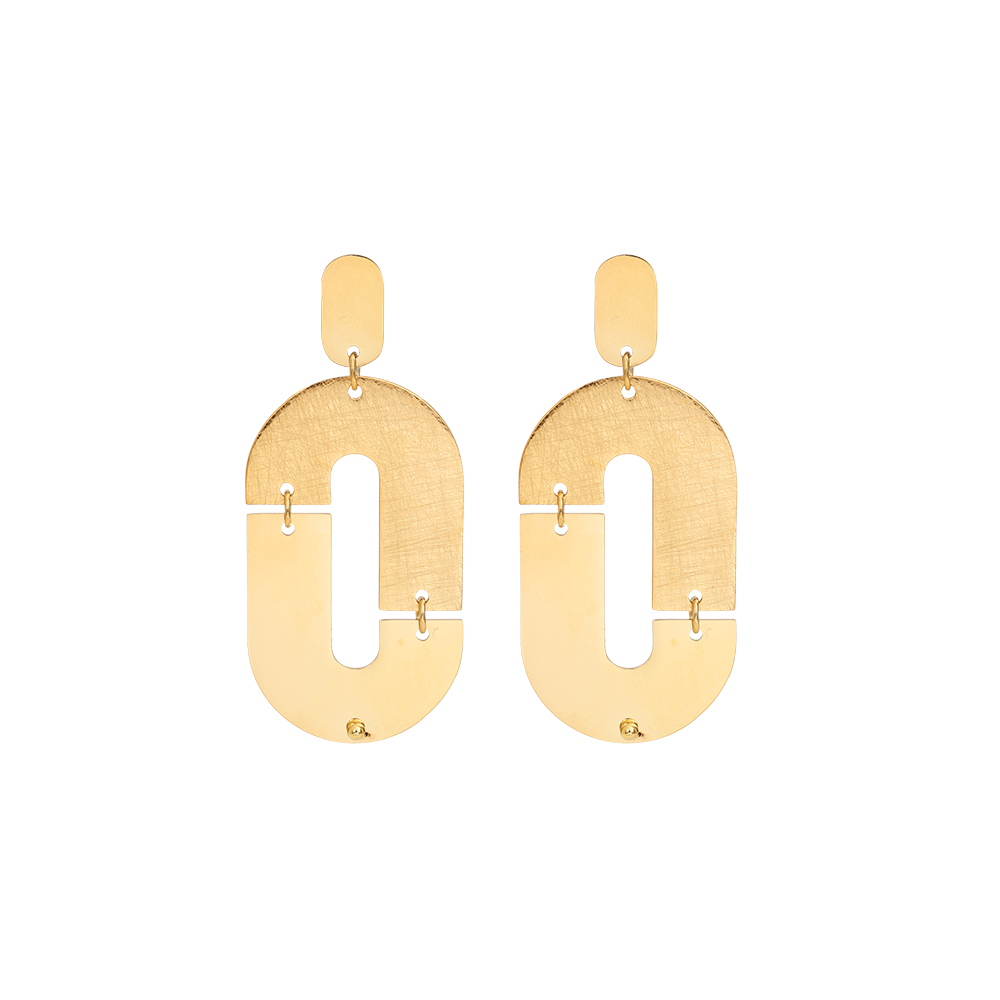 Stainless steel earrings Double J