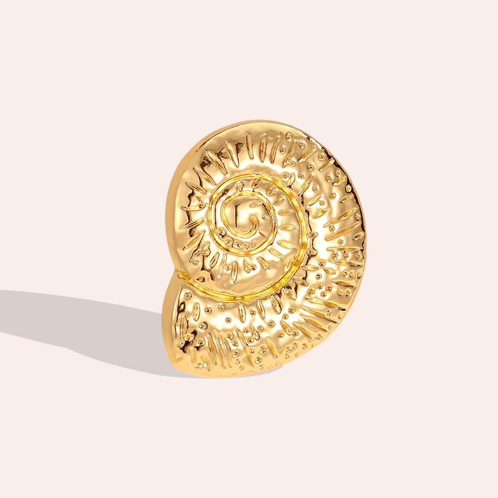 27mm nautilus decorative button brooch