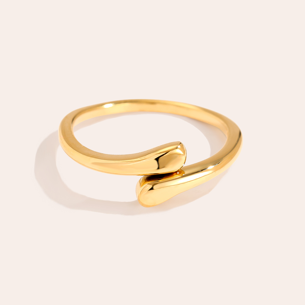 Tiny Drops stainless steel ring