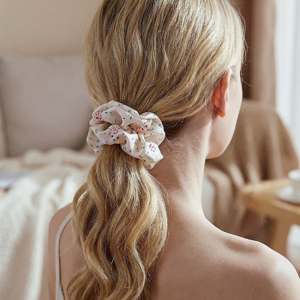 15*75mm flower scrunchie