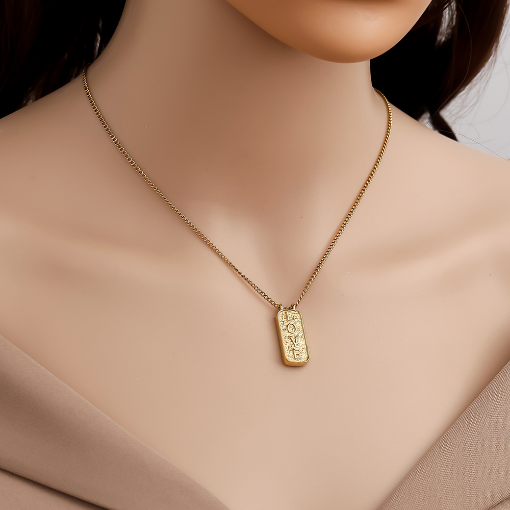 41cm LOVE Frame stainless steel necklace      