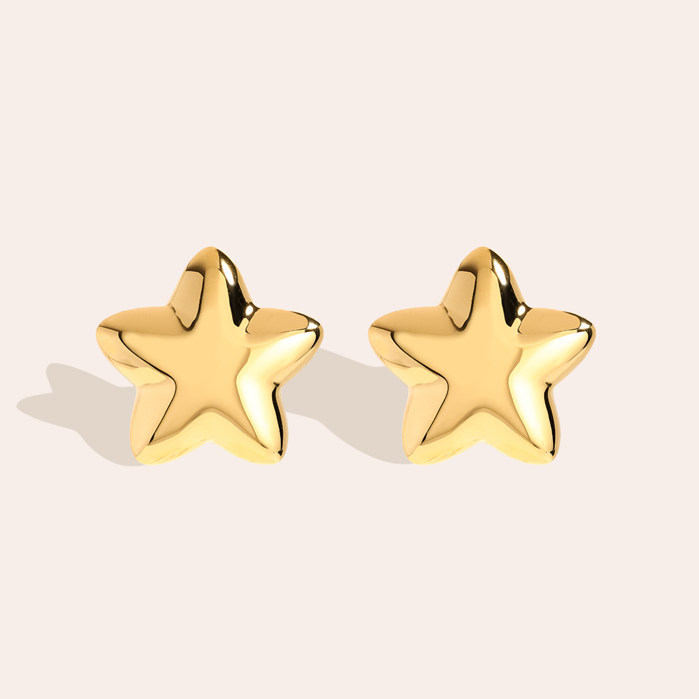 Stainless steel earrings Super Star