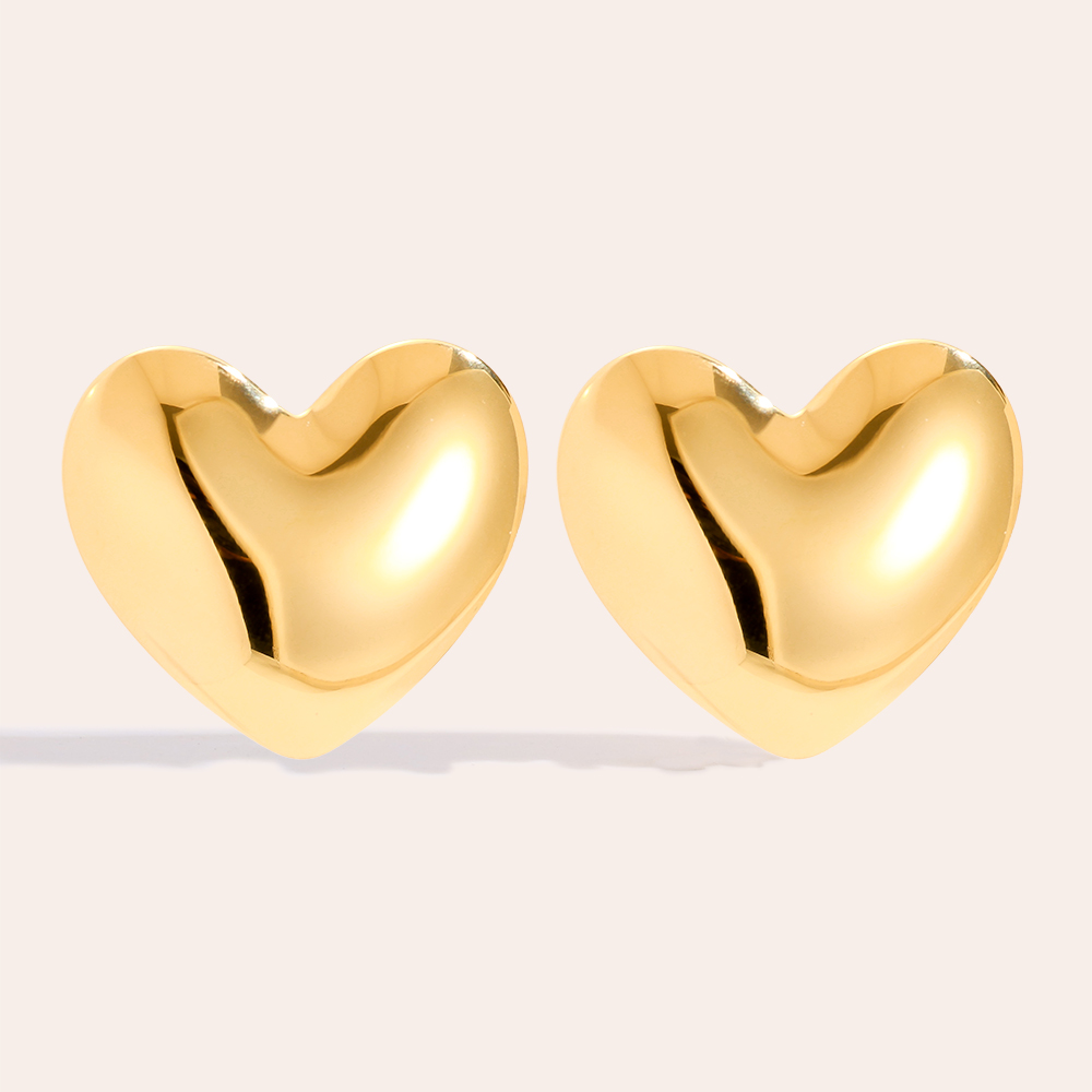 25mm Right Heart stainless steel earrings       
