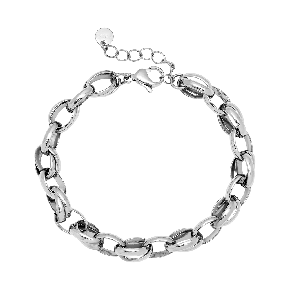 Stainless steel bracelet 18cm Oval Chain