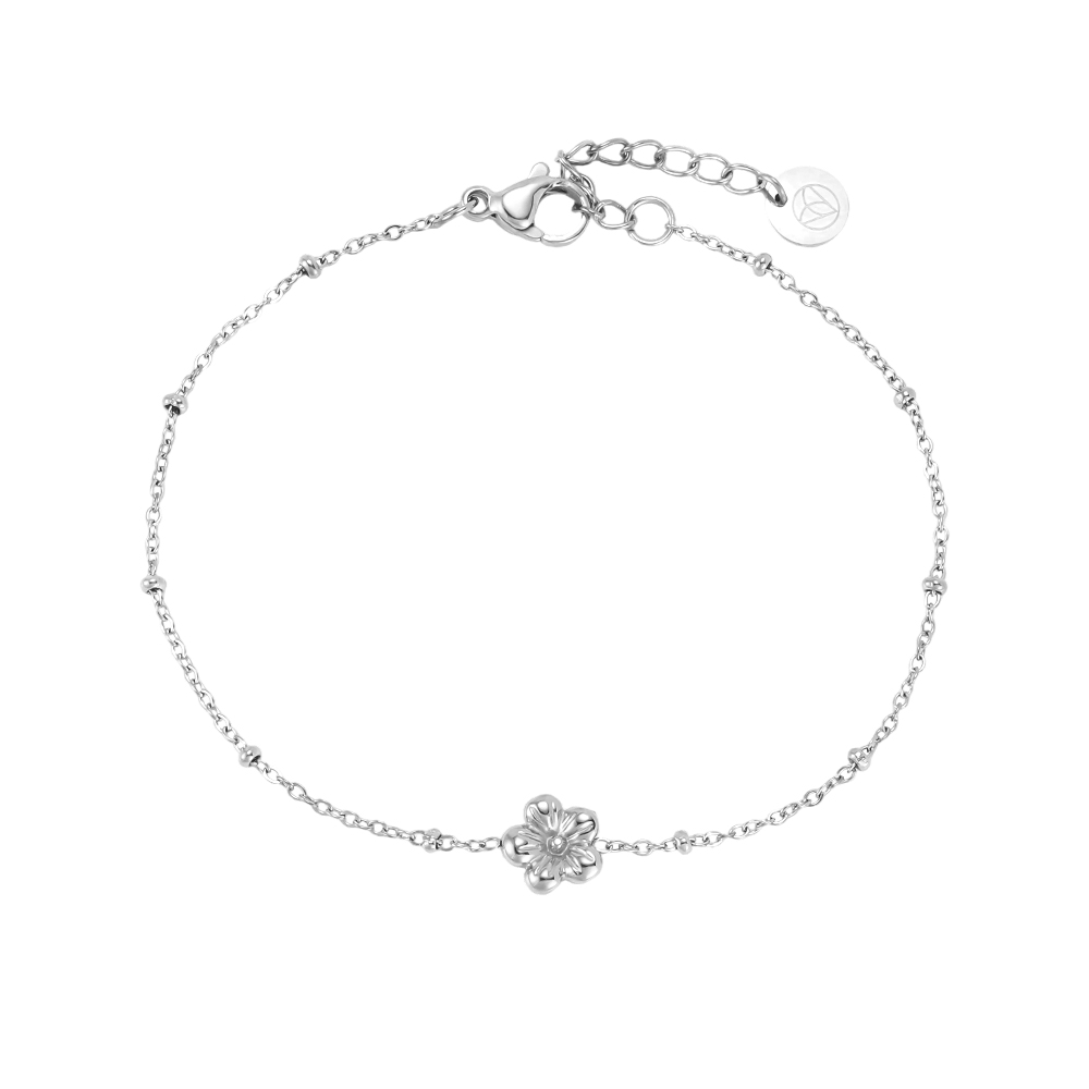 17cm mini flower stainless steel bracelet 