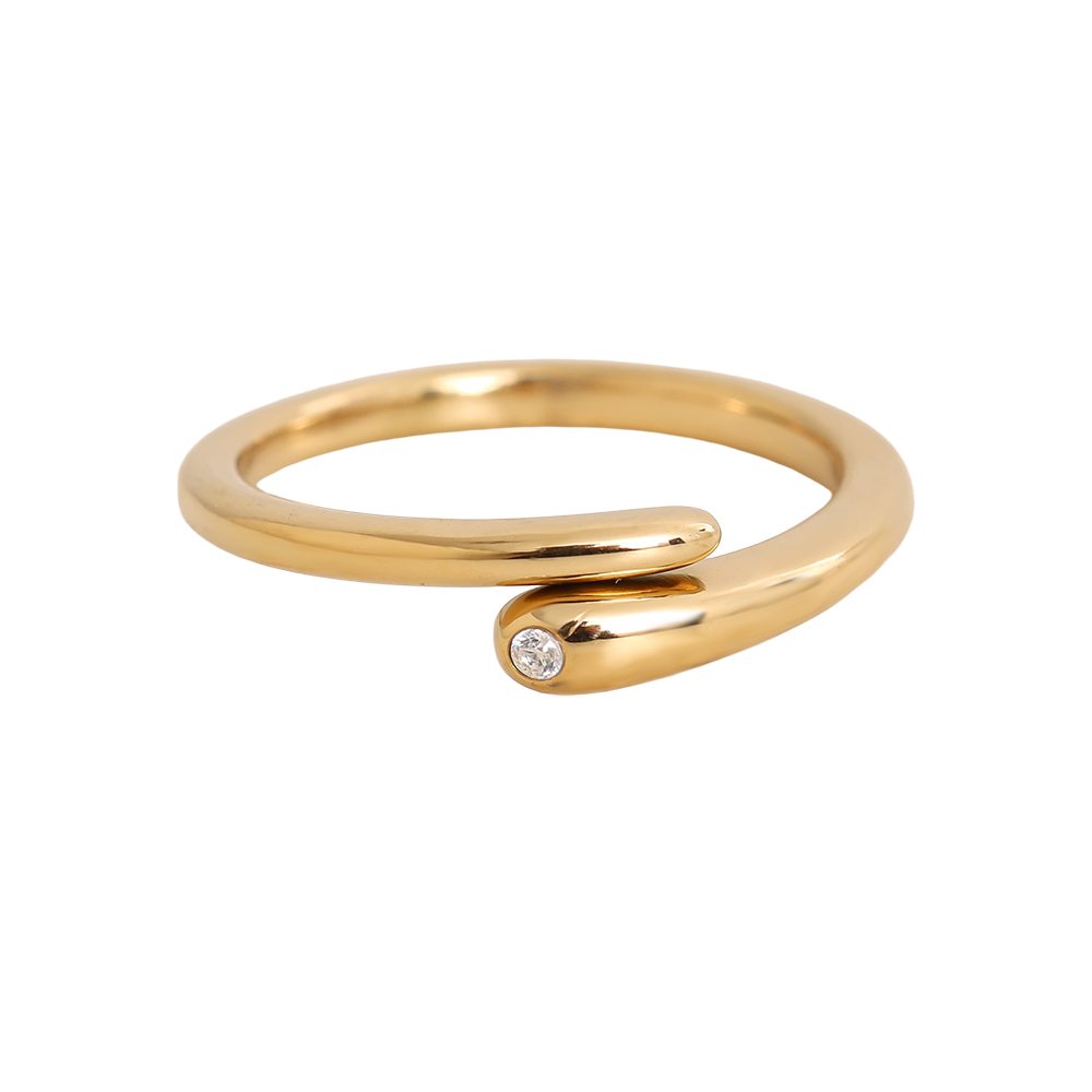 Adjustable fine zirconia stainless steel ring