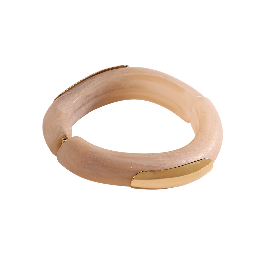 Stainless steel bangle Adjustable resin 