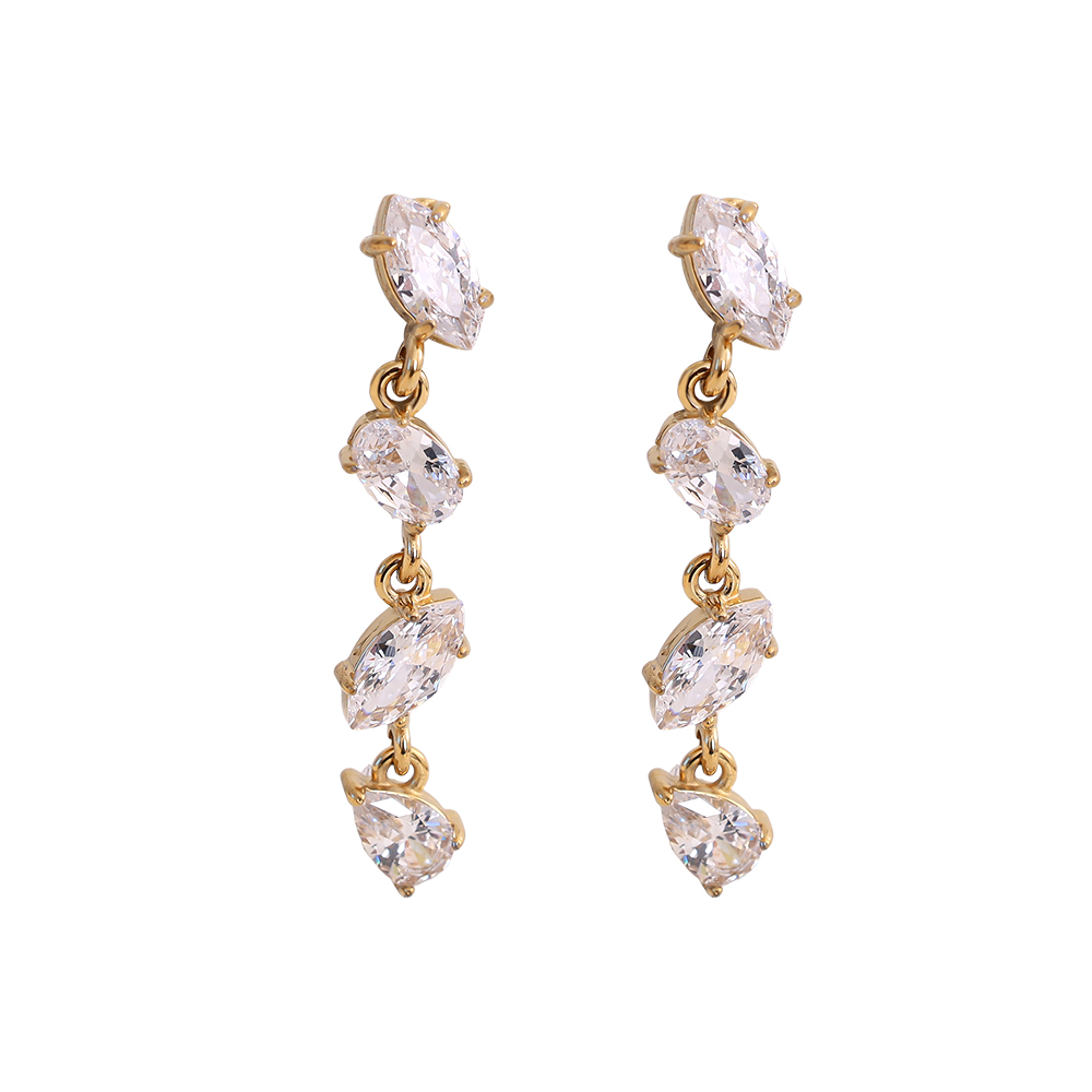 35mm minimalist pointed oval stainless steel earrings