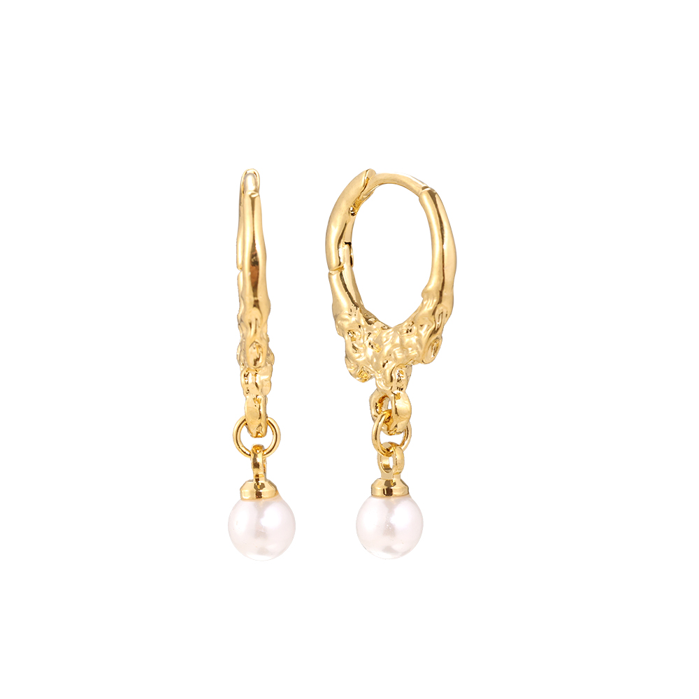 Stainless steel earrings Stylish Lava With Pearl
