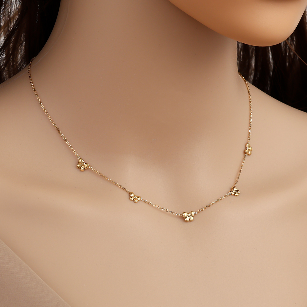 Stainless steel necklace 40cm Little Bowtie
