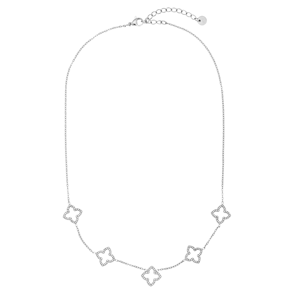 40cm Sparkling Lucky Flower stainless steel necklace      40cm Sparkling Lucky Flower stainless steel necklace