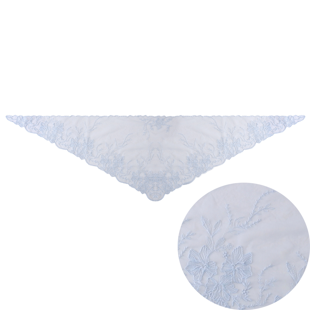 90*27cm Unicoloured vintage floral pattern lace scarf