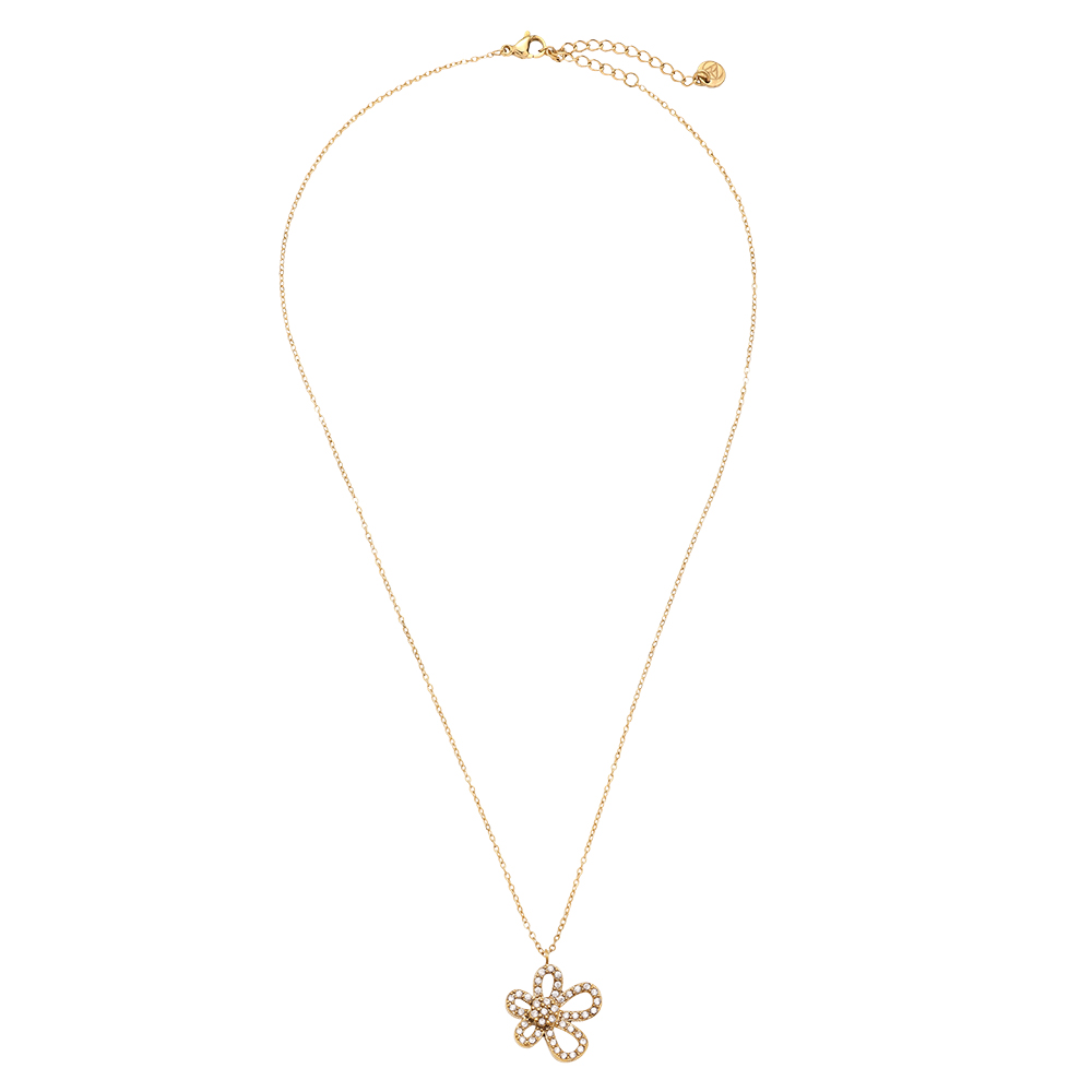 40cm Cool Diamond Flower stainless steel necklace  