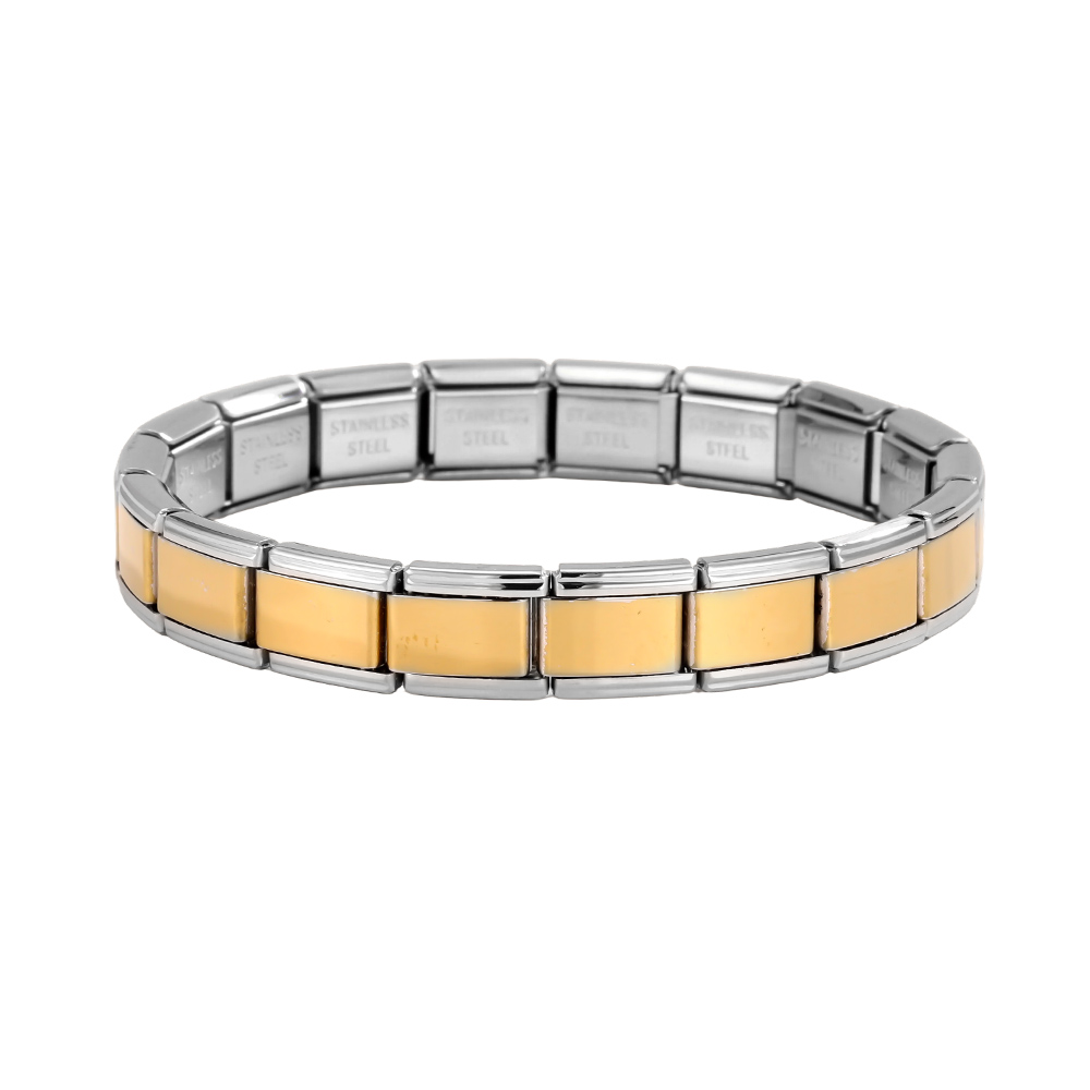 adjustable modular charms stainless steel bracelet    