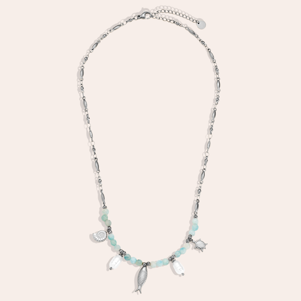 42cm Fish Turtle stainless steel necklace