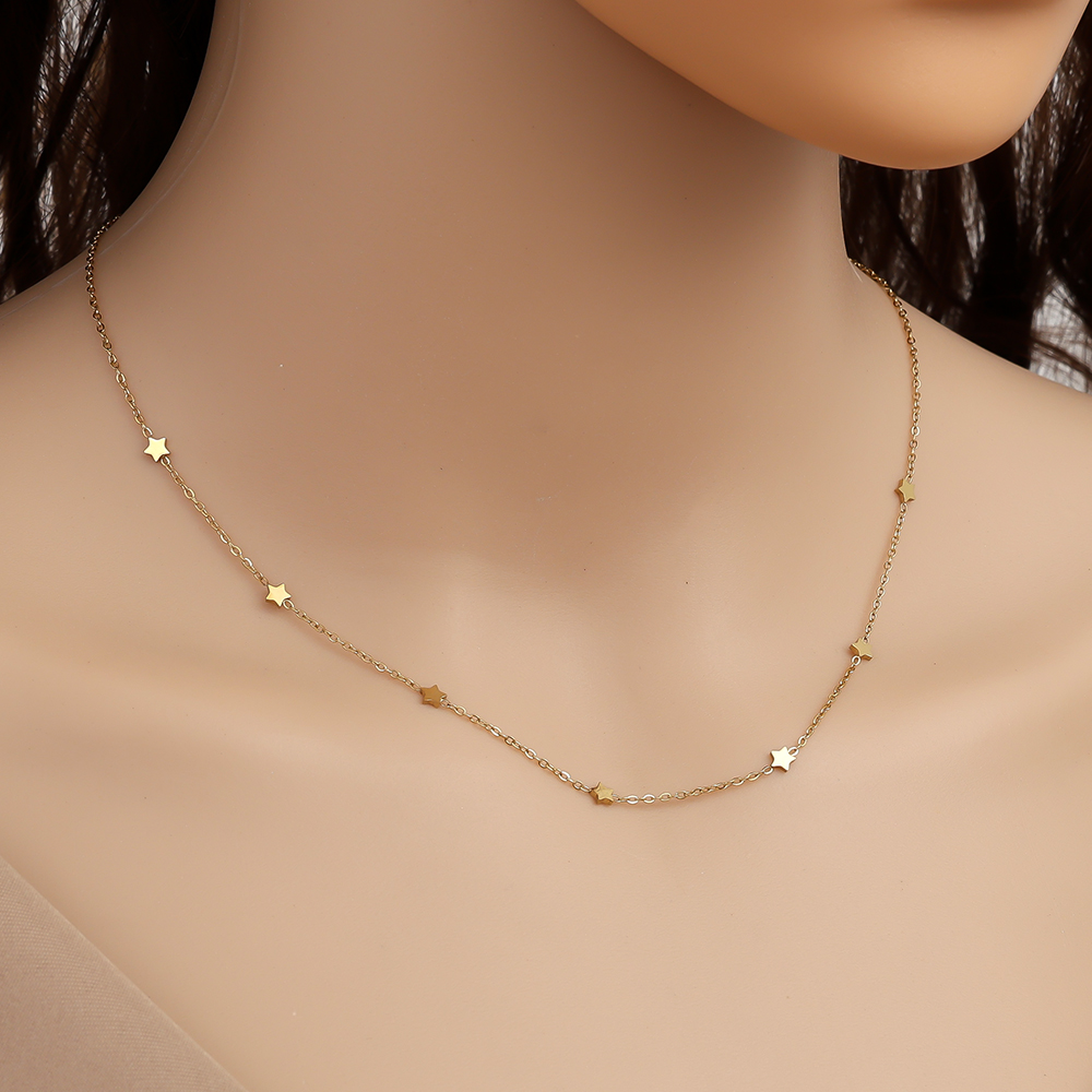 40cm Mini Stars Chain stainless steel necklace    