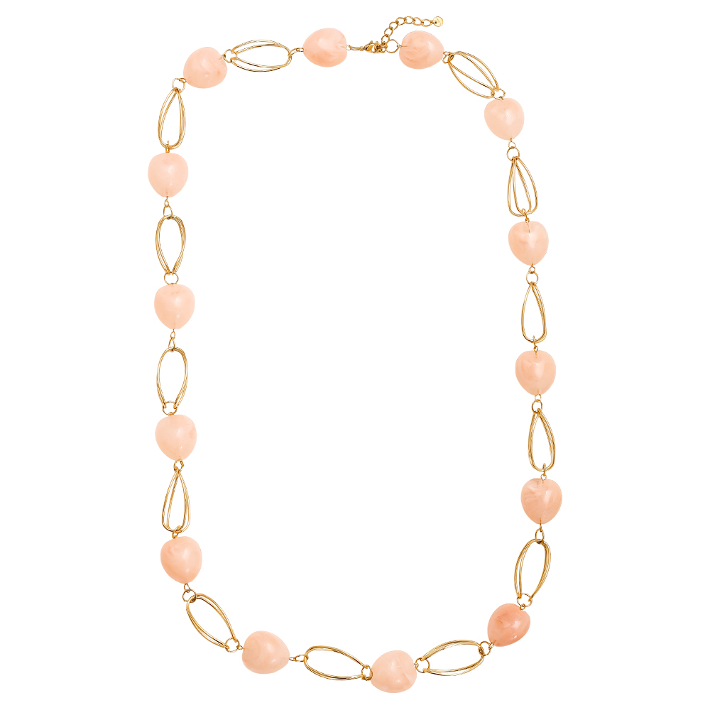 92cm Resin Balls And Cycles Stainless Steel Necklaces 