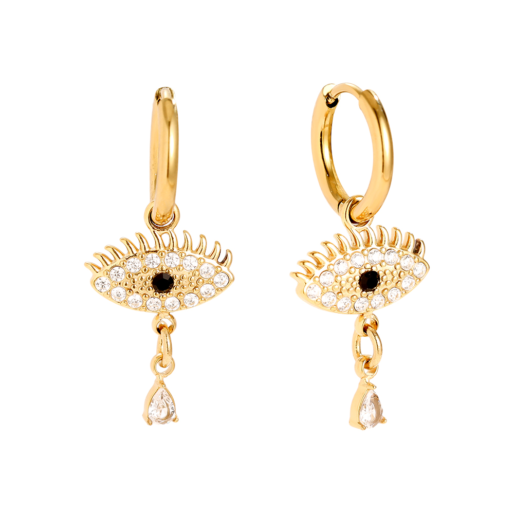 2cm Diamond Eye stainless steel earrings   