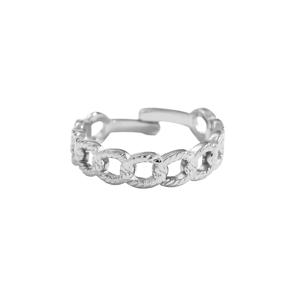 Chained Circles stainless steel ring