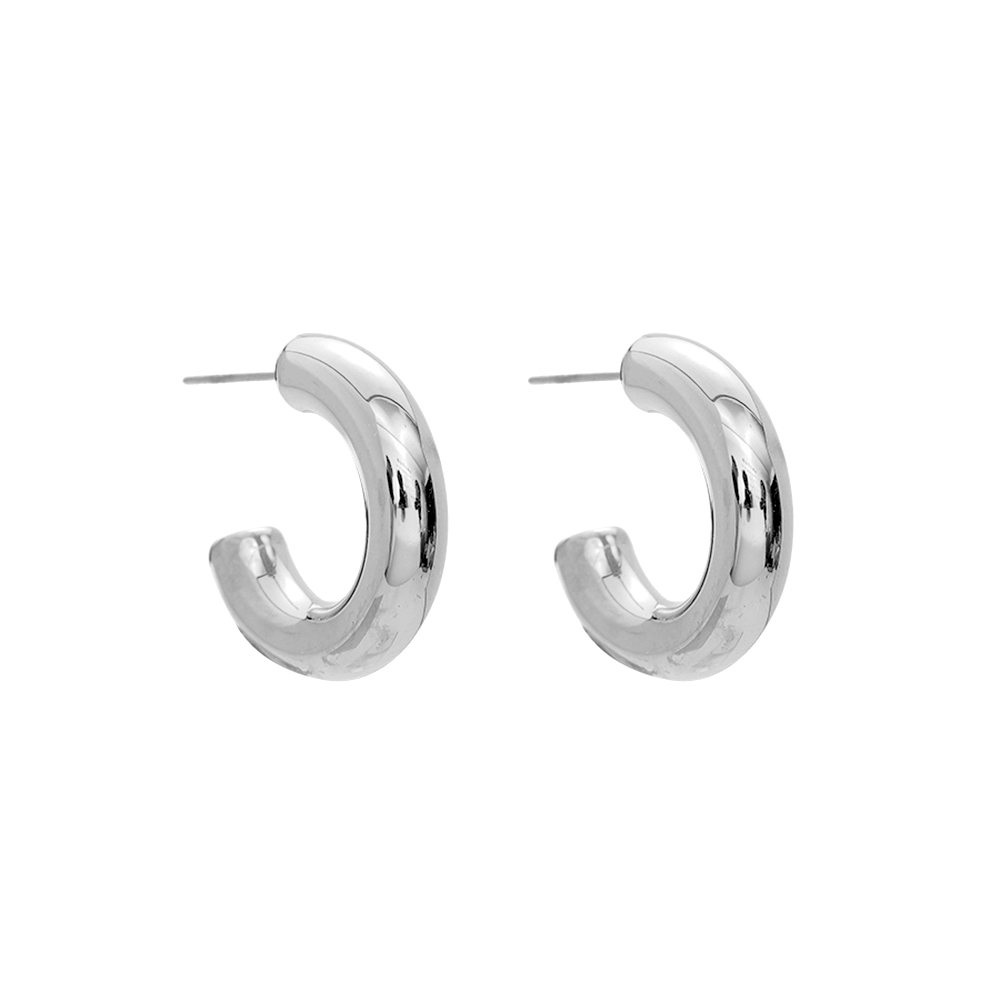 Stainless steel earrings Simple Halfmoon