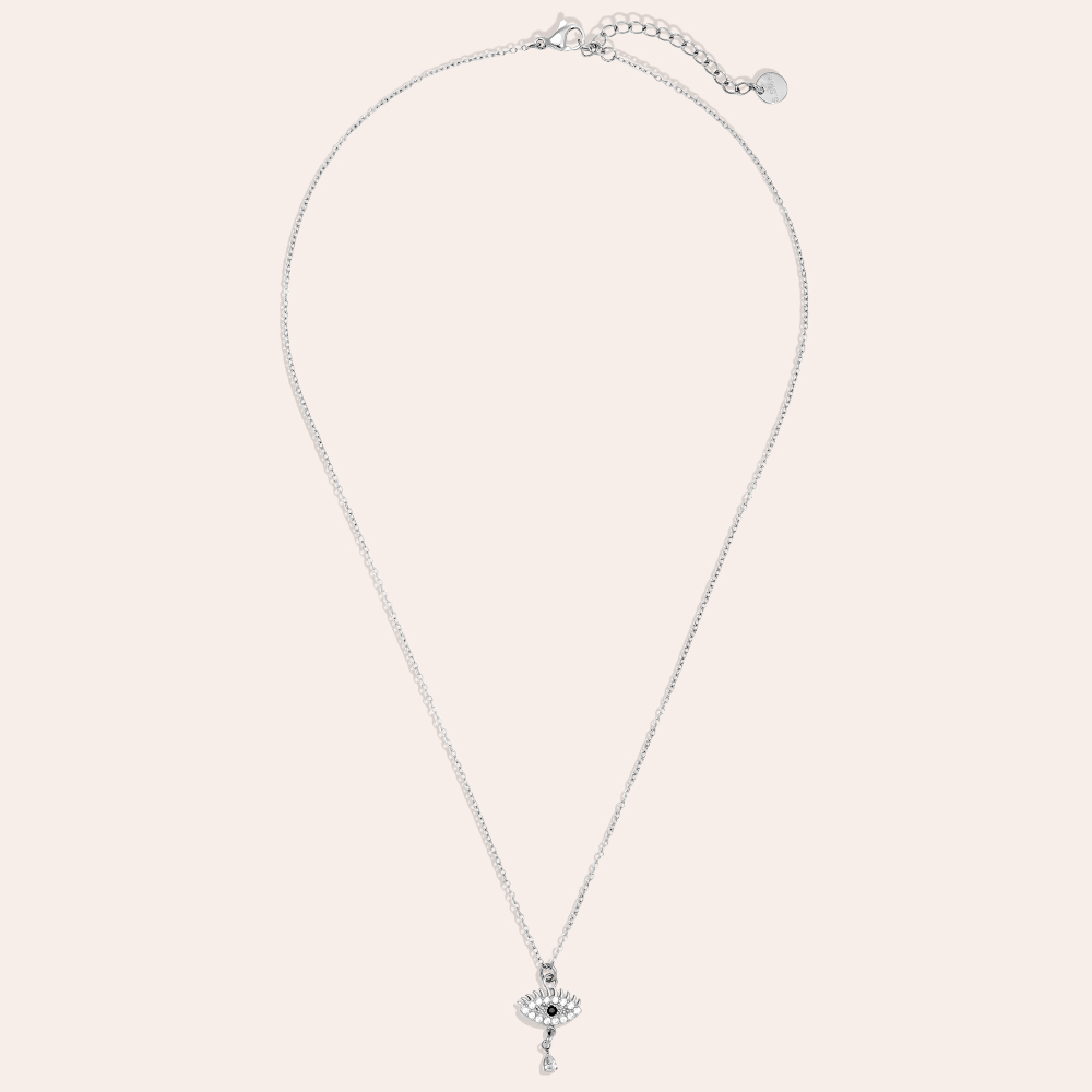 Stainless steel necklace 39cm Diamond Eye