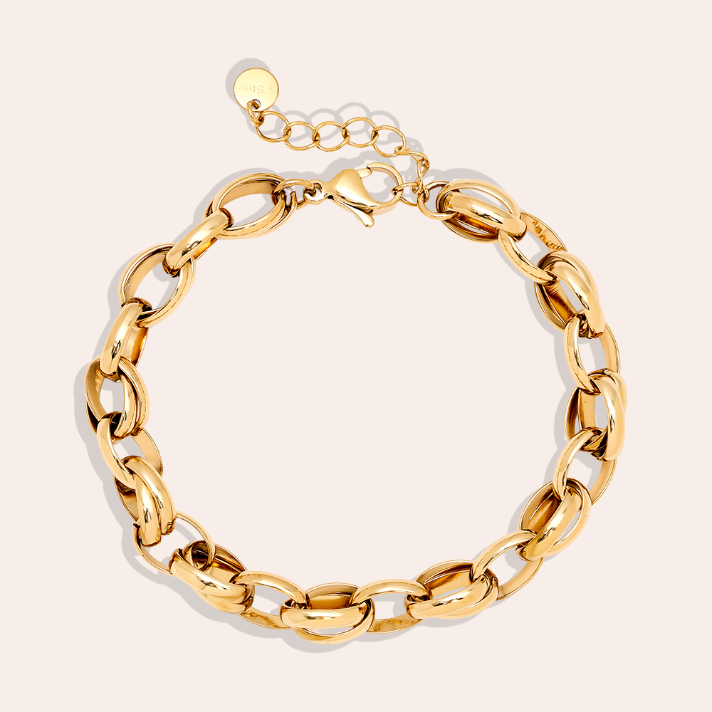 18cm Oval Chain stainless steel bracelet      
