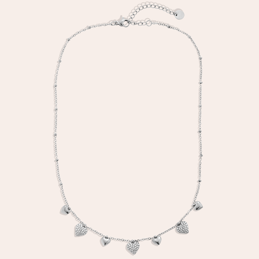 40cm Many Sweet Hearts stainless steel necklace     