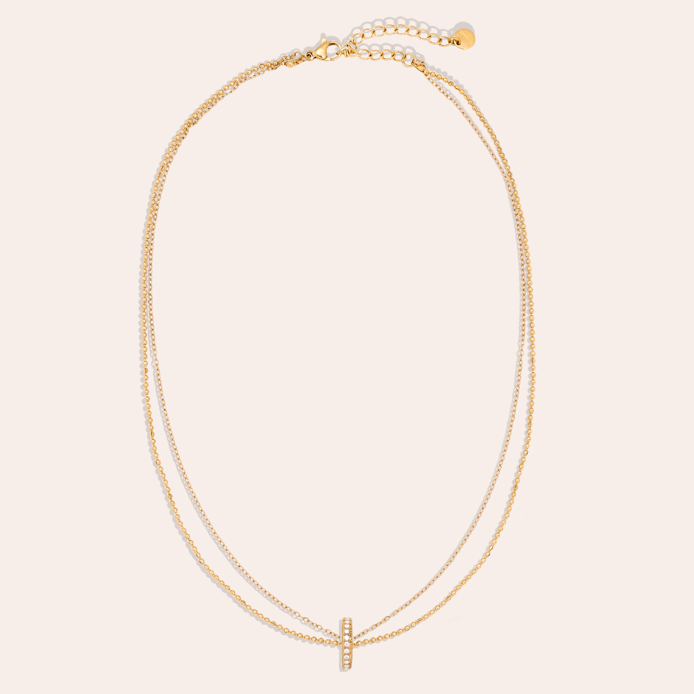 40cm Mini Diamond Ring Stainless Steel Necklace   40cm Mini Diamond Ring Stainless Steel Necklace