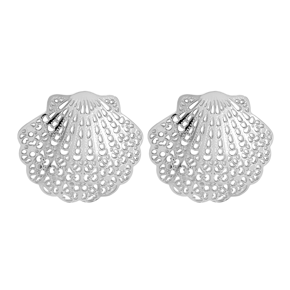 35mm Nice Shell stainless steel earrings  