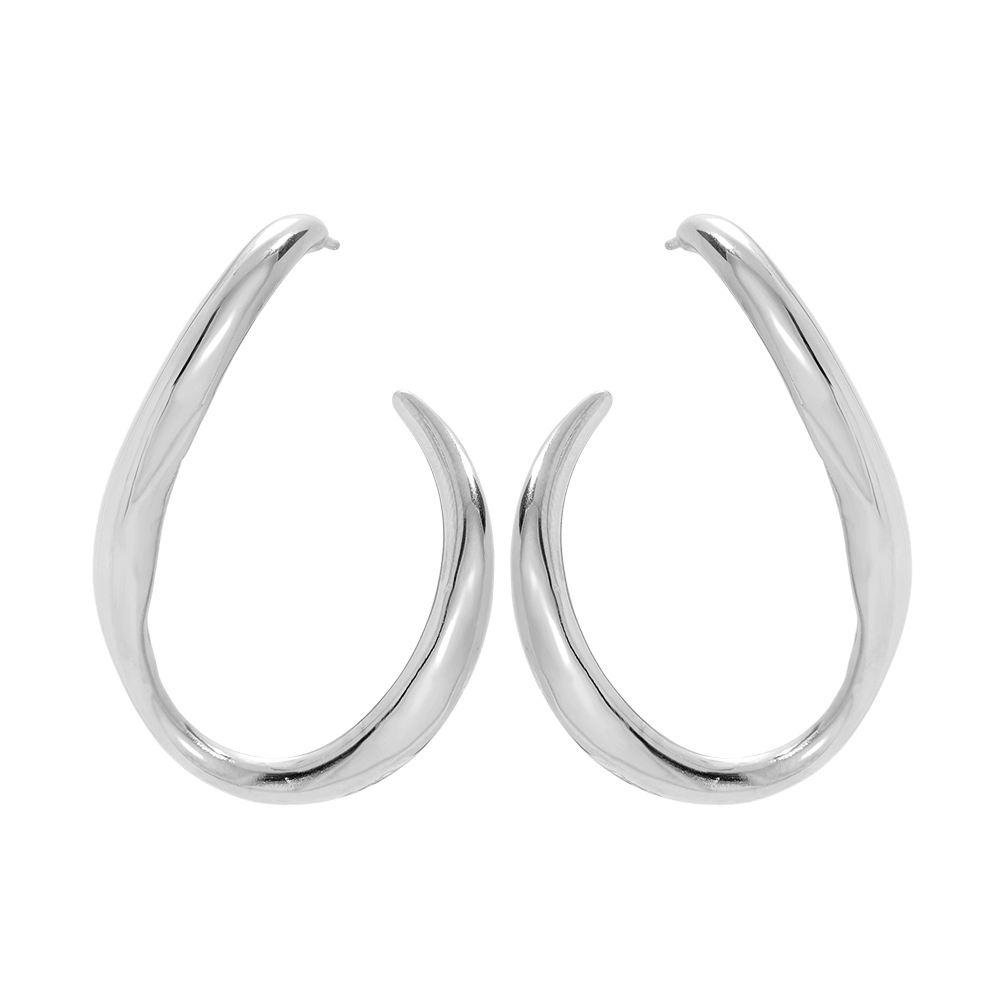 40*30mm Egg Hoop stainless steel earrings    