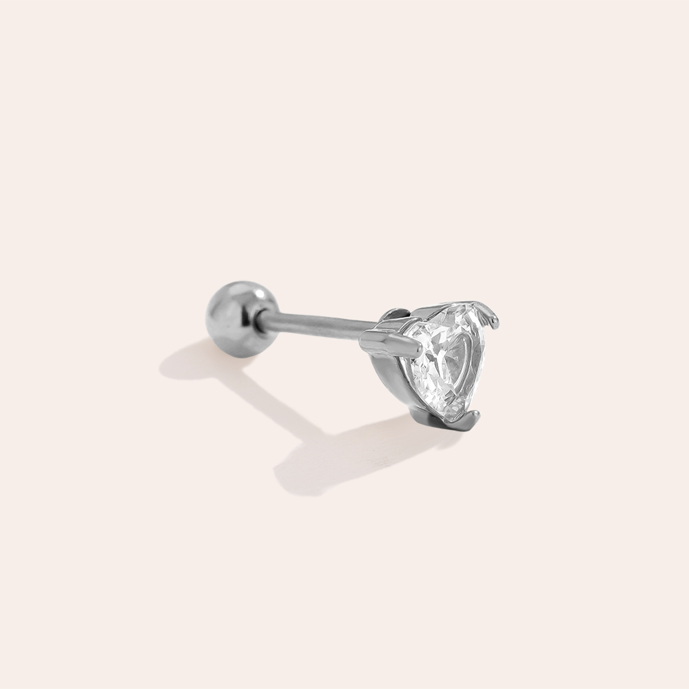 5mm Mini Diamond Heart stainless steel piercing       