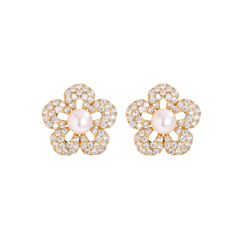20mm flower bead earrings